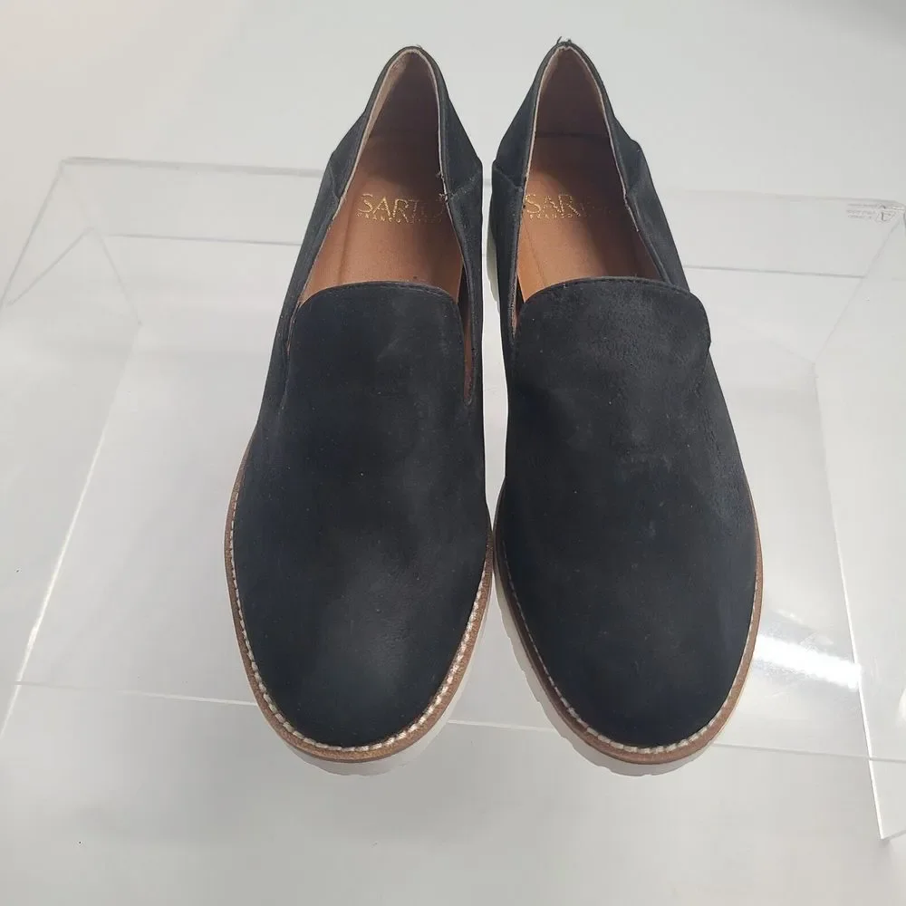 FRANCO SARTO Womens Black Suede 1/2